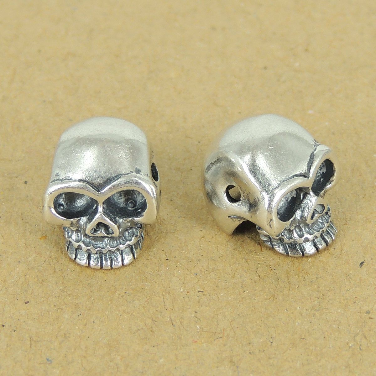 2 PCS Protective Skull Charms – S925 Sterling Silver WSP362X2 | Sterling Silver Jewelry Sterling Silver