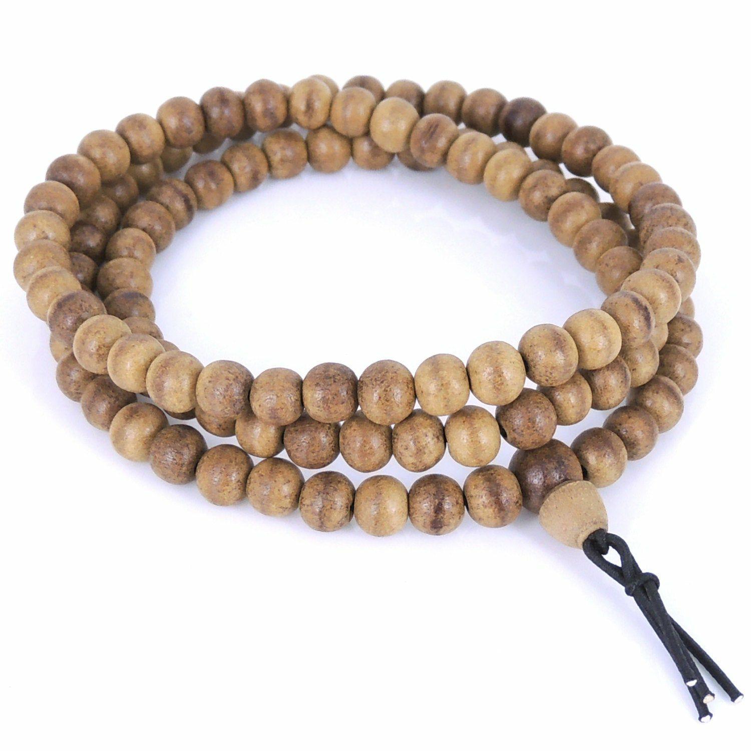 6.5mm Vietnamese Agarwood Bracelet/Necklace 108 Beads for Meditation – Gem & Silver AW003 | Necklaces Agarwood Agarwood