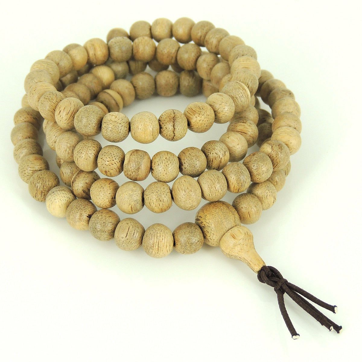 7mm White Agarwood 108 Beads Bracelet/Necklace for Meditation – Gem & Silver AW012 | Agarwood Agarwood Agarwood