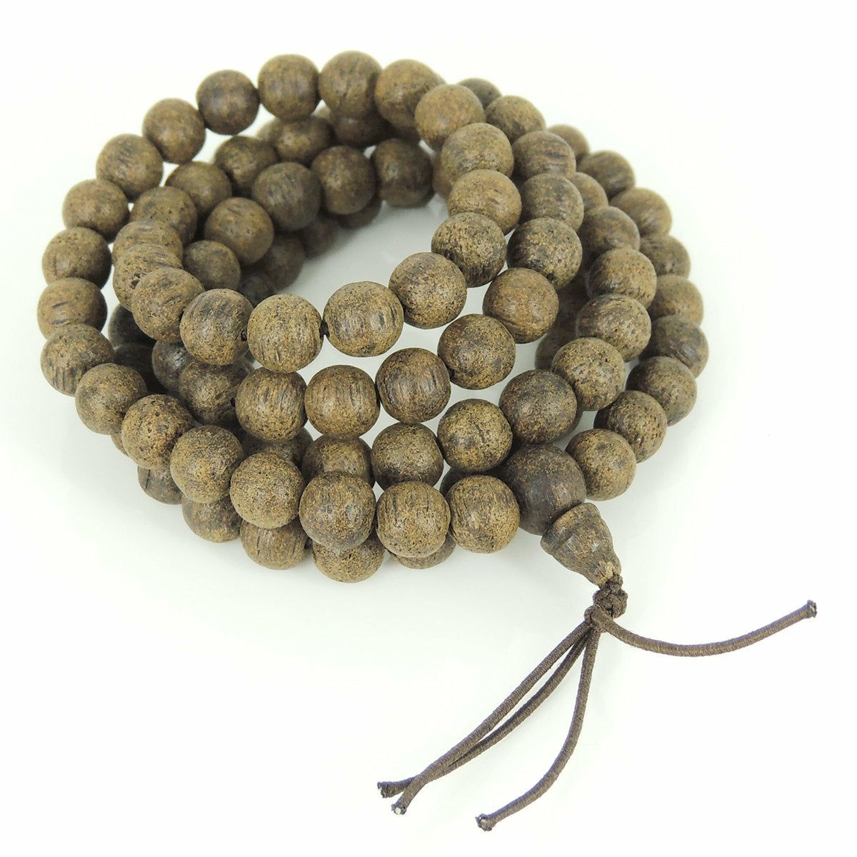 8mm Vietnamese Earth Agarwood 108 Mala Beads Bracelet/Necklace for Meditation – Gem & Silver AW013 | Agarwood Agarwood Agarwood